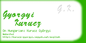 gyorgyi kurucz business card