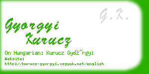 gyorgyi kurucz business card